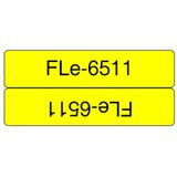Brother FLE-6511 labelprinter-tape Zwart op geel
