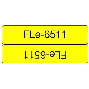 Brother FLE-6511 labelprinter-tape Zwart op geel