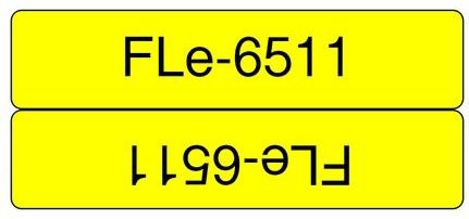 Brother FLE-6511 labelprinter-tape Zwart op geel