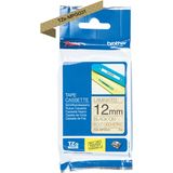 Labeltape met patroon Brother TZe, TZ TZe-MPGG31 Tapekleur: Goud (geometrisch motief) Tekstkleur:Zwart 12 mm 4 m