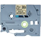 Labeltape met patroon Brother TZe, TZ TZe-MPGG31 Tapekleur: Goud (geometrisch motief) Tekstkleur:Zwart 12 mm 4 m