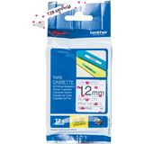 Labeltape met patroon Brother TZe, TZ TZe-MPPH31 Tapekleur: Wit (met roze harten) Tekstkleur:Zwart 12 mm 4 m