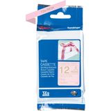 Labeltape textiel ongelamineerd Brother TZe, TZ TZe-RE34 Tapekleur: Roze Tekstkleur:Goud 12 mm 4 m