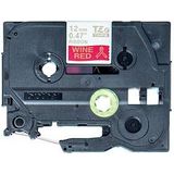 Labeltape textiel ongelamineerd Brother TZe, TZ TZe-RW34 Tapekleur: Wijnrood Tekstkleur:Goud 12 mm 4 m