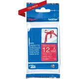 Labeltape textiel ongelamineerd Brother TZe, TZ TZe-RW34 Tapekleur: Wijnrood Tekstkleur:Goud 12 mm 4 m