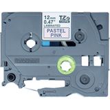 Brother TZe-MQE31 Labeltape pastel Tapekleur: Pastelroze Tekstkleur: Zwart 12 mm 4 m