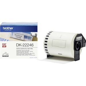 Brother DK-22246 zelfklevende eindeloze etiketten (103 mm breed, 30,48 m lang, geschikt voor QL-1050, QL-1050N, QL-1060N, QL-1100, QL-110NWB) zwart op wit (papier)