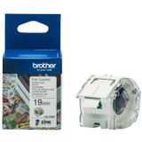 Brother CZ1003 Rol met etiketten 19 mm x 5 m Papier Wit 1 stuk(s) Permanent hechtend Gekleurde etikettenrol