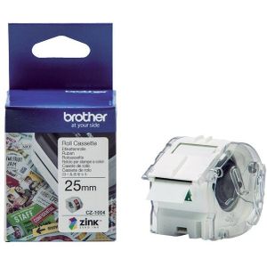 Brother Rol met etiketten 25 mm x 5 m Papier Wit 1 stuk(s) Permanent hechtend CZ1004 Gekleurde etikettenrol