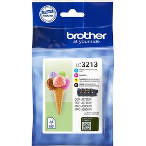 Brother LC3213VALDR / LC 3213 Value 4-Pack - Tintenpatrone Cyan