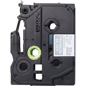 Brother TZe-PR935 Labeltape Tapekleur: Zilver Tekstkleur: Wit 12 mm 8 m