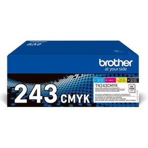 Brother TN243 Toner Kit - Set 4 Kleuren - Zwart, Cyaan, Magenta, Geel