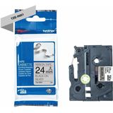 Brother - TZe-R951 - Tape - Zwart op Zilver - 24 mm - 4 meter