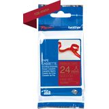 Brother - TZe-RW54 Tape - Goud op Wijnrood - 24 mm - 4 Meter
