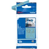 Brother - TZe-RL34 Tape - Lichtblauw - Goud - 12 mm - 4 meter