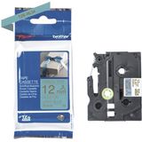 Brother - TZe-RL34 Tape - Lichtblauw - Goud - 12 mm - 4 meter