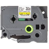 Labeltape zelflaminerend Brother TZe, TZ TZESL651 Tapekleur: Geel Tekstkleur:Zwart 24 mm 8 m