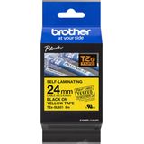 Labeltape zelflaminerend Brother TZe, TZ TZESL651 Tapekleur: Geel Tekstkleur:Zwart 24 mm 8 m