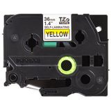 Labeltape zelflaminerend Brother TZe, TZ TZESL661 Tapekleur: Geel Tekstkleur:Zwart 36 mm 8 m