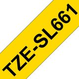 Labeltape zelflaminerend Brother TZe, TZ TZESL661 Tapekleur: Geel Tekstkleur:Zwart 36 mm 8 m