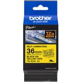 Labeltape zelflaminerend Brother TZe, TZ TZESL661 Tapekleur: Geel Tekstkleur:Zwart 36 mm 8 m