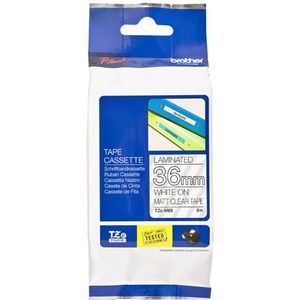 Brother TZe-M65 tape mat wit op transparant 36 mm (origineel)
