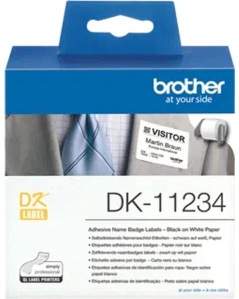 Brother DK- 11234 - Schwarz auf weiß - Etikett