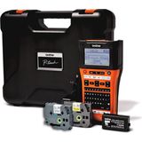 Brother P-Touch PT-E550WNIVP - Etikettierer - S/H - Thermotransfer - Rolle (2,4 cm) - Wi-Fi - Cutter - schwarz, orange