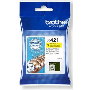 Brother LC421Y inktcartridge 1 stuk(s) Origineel Geel