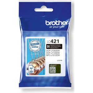 Originele inkt cartridge Brother LC421 Zwart (5 Stuks)