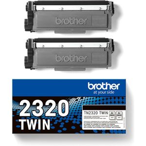 Original Brother Toner TN-2320, Doppelpack, schwarz
