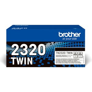 Brother TN-2320BK toner zwart dubbelpak (origineel)