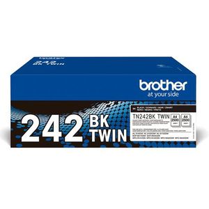 Brother - Tn-242BK Twin Pack - Tonercartridges - Zwart - Tot 2500 pagina's