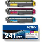 Brother - TN-241CMY Kleurtoner - Cyaan, Magenta, Geel - 3 Stuks