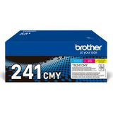 Brother - TN-241CMY Kleurtoner - Cyaan, Magenta, Geel - 3 Stuks