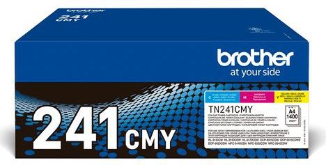 Brother - TN-241CMY Kleurtoner - Cyaan, Magenta, Geel - 3 Stuks