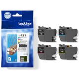 Brother - LC-421 - Cartridge - Multi Color - Tot 200 Pagina's