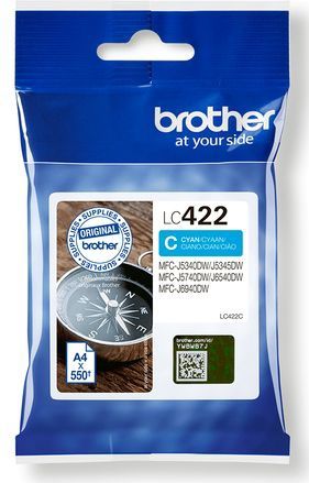 Brother - LC-422C - Inktcartridge - Blauw - 5 Stuks