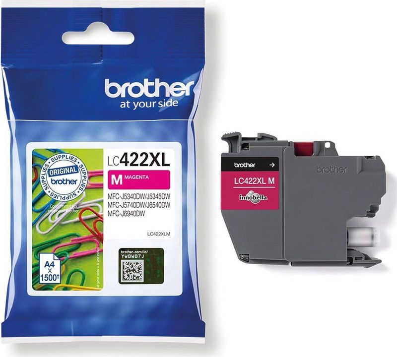 5x Inktcartridge Brother LC-422XLM rood