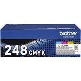 Brother Toner Multipack TN-248VAL TN248VAL Origineel Zwar - Cyaa - Magent - Geel 1000 Bladzijden
