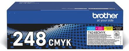 Brother Toner Multipack TN-248VAL TN248VAL Origineel Zwar - Cyaa - Magent - Geel 1000 Bladzijden