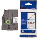 Brother HSE221E Labeltape krimpkous Tapekleur: Wit Tekstkleur: Zwart 9.0 mm 1.5 m