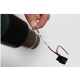 Labeltape krimpkous Brother Hse HSE261E Tapekleur: Wit Tekstkleur:Zwart 31 mm 1.5 m