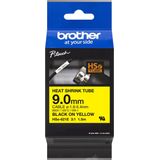 Brother HSE621E Labeltape krimpkous Tapekleur: Geel Tekstkleur: Zwart 9.0 mm 1.5 m