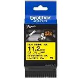 Labeltape krimpkous Brother Hse HSE631E Tapekleur: Geel Tekstkleur:Zwart 11.2 mm 1.5 m