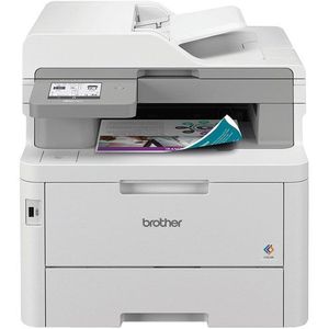 Brother MFC-L8390CDW Professioneel en compact 4-in-1 kleuren multifunctionele apparaat (printer, scanner, kopieerapparaat, fax, 30 pagina's/min.) wit/grijs