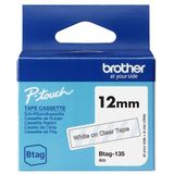Brother - BTAG-135 - Labelband - Wit - 12 mm - 4 m