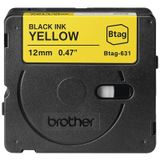 Brother - Btag-631 - Tapecassette - Geel - 12 mm - 4 Meter Labeltape