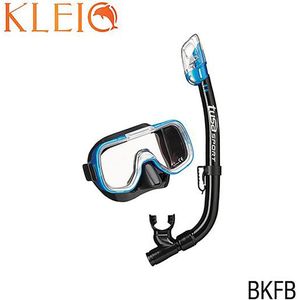 tusaSPORT Mini Kleio dry kinder snorkelset duikbril UC2022 - zwart/blauw