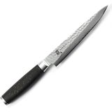 Yaxell - Taishi Vleesmes - Zwart - VG-10 Staal - Tsuchime Afwerking - Gehamerd Lemmet - Pakka Beukenhout Handvat